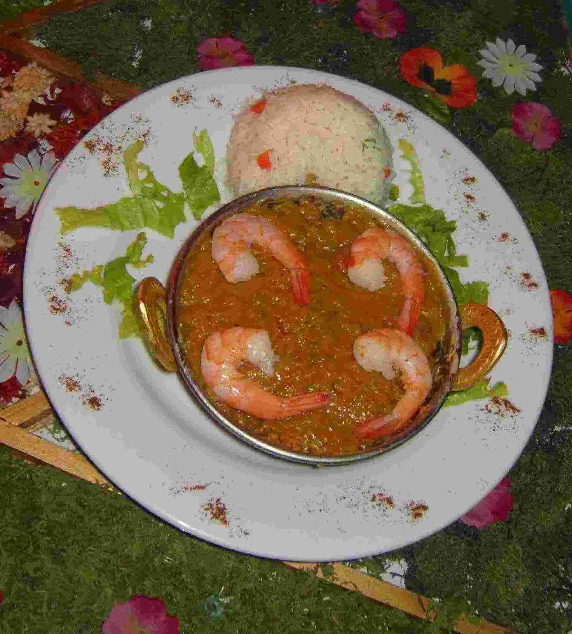 Aubergines aux crevettes